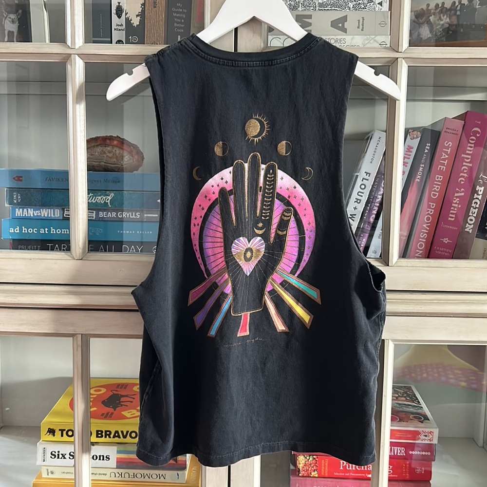 Spiritual Gangster Black Back Print Tee Medium